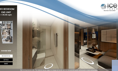 Ice Tower - For Sale 1 Bedroom 36.33 sqm End Unit w/ Den in Mall of Asia Complex, Pasay City