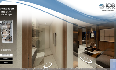 Ice Tower - For Sale 2 Bedroom 36.08 sqm End Unit in Mall of Asia Complex, Pasay City