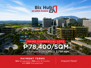 Commercial lot for sale Malvar-Lipa Batangas | Lima Estate at ₱78,400 per SQM