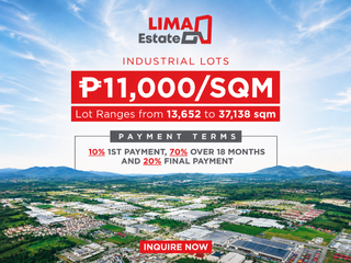 LIMA Estate Industrial Lots for Sale with Flexible Payment Terms in Lipa-Malvar Batangas