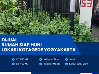 Dijual Rumah Siap Pakai Strategis  Lokasi Kotagede,Yogyakarta Luas 850m2