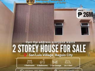 26M Ready For Occupancy 4BR House & Lot with Roof Deck in San Luis Village Baguio City For Sale - LSS