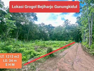 Jual tanah murah subur strategis di Bejiharjo Karangmojo Gunungkidul 1212 m2