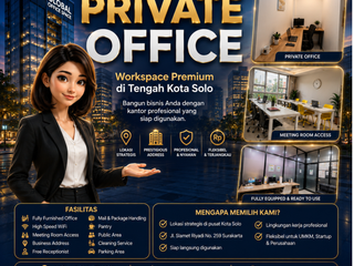 Private Office Solo | Workspace Premium Fully Furnished di Tengah Kota