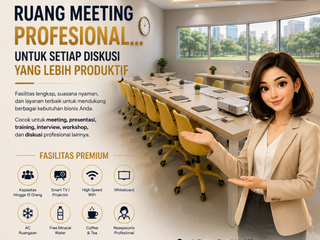 Meeting Room Profesional di Tengah Kota Solo | Kapasitas Hingga 15 Orang