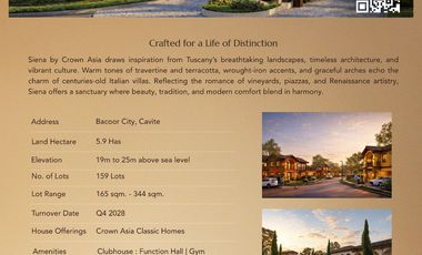 SIENNA BY CROWN ASIA | PRE SELLING DEVELOPMENT VILLAR CITY |