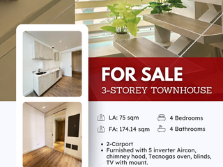 FOR SALE 3-Storey Townhouse in M Residences Acacia Estates, Taguig City