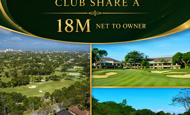For Sale AYALA ALABANG CLUB SHARE "A" Muntinlupa Manila Country Club Golf Tennis