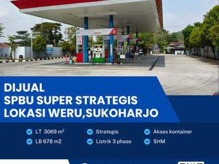 Dijual SPBU Strategis Lokasi di Weru, Sukoharjo Luas 3069m2