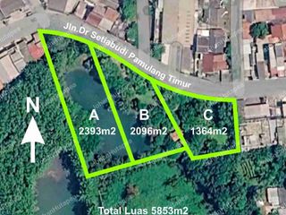 DIJUAL LAHAN KOMERSIL DEKAT PEREMPATAN GAPLEK 
DAN PINTU TOL PAMULANG, JL. DR. SETIABUDI PAMULANG TIMUR - TANGERANG SELATAN