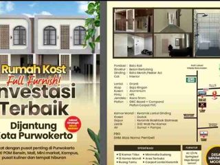 Kos baru pesan bangun 12 pintu full furnish dekat kampus Unsoed Purwokerto