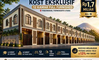 Dijual Kost Eksklusif Purwokerto Dekat UNSOED – 12 Kamar Full Furnished