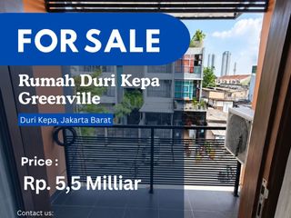 DIJUAL RUMAH 3 LANTAI SIAP HUNI ROW 3 MOBIL DI DURI KEPA GREENVILLE
