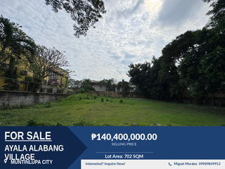 For Sale: 702 sqm Prime Vacant Lot in Ayala Alabang Village, Muntinlupa