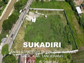 (JT) DIJUAL Tanah di Pinggir Jalan Raya Mauk Tangerang
