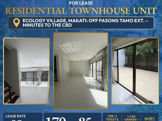3-BEDROOM TOWNHOUSE UNIT IN ECOLOGY VILLAGE, MAKATI