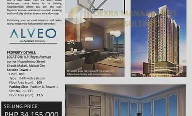 🏢 INVESTMENT OPPORTUNITY IN CIRCUIT MAKATI! 🏙️ 3BR Unit + Parking Slot for Sale @ Solstice Tower 1 by Alveo Land