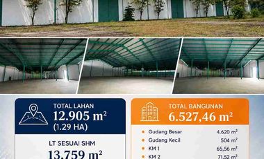 Jual Gudang EX Pabrik Siap Pakai Di Kertosono, Nganjuk

LT 12.905 m² ( 1.29ha)
LT Sesuai SHM 13.759 m² ( 1.38ha)

Tanah 6.377, 38 m²
Lahan Kosong A = 1.024,18m²
Lahan Kosong B = 698,94 m²
Lahan Paving = 4.654,28 m²

Bangunan 6.527, 46 m²
Gudang Besar 4.620m²
Gudang Kecil  504 m2
KM 1 -  65,56 m²
KM 2  - 71,52 m²
Kantin -  302,55 m²
Pos security  34,06 m²

Parkiran 
Utara 593,70 m²
Selatan 336,07 m²

Harga Rp  30 M Nego

Best Deal🤝🤝