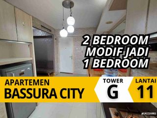 Sewa 2 Bedroom Modif jadi 1 Bed Tower G Lantai 11 Apartemen Bassura City