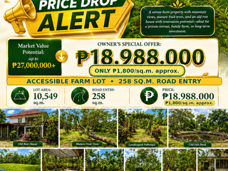 Peaceful 10,549 sqm Farm Lot for Sale near Hidden Valley Resort, Calauan