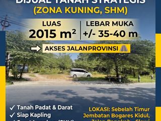 Tanah Strategis 2015 m² Pinggir Jalan Provinsi Pangkah Tegal Siap Usaha