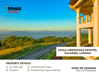 FOR SALE: Prime View Vacant Lot in Ayala Greenfield Estates, Calamba, Laguna