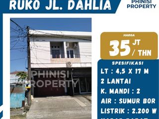 Disewakan Murah Ruko Jalan Dahlia Dekat Jalan Nuri