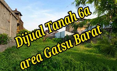 Dijual Tanah 6a di Jln induk Tunjung Sari Gatsu Barat Denpasar Bali