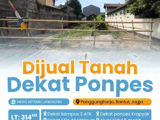 Dijual Tanah Pekarangan Dekat Ponpes Krapyak Yogyakarta