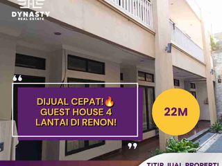 🔥 DIJUAL CEPAT — GUEST HOUSE 4 LANTAI DI RENON!