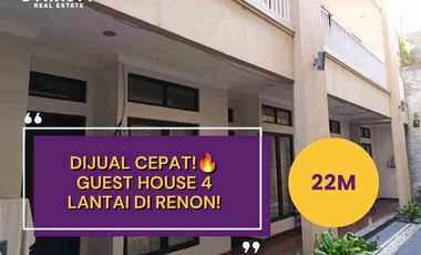 🔥 DIJUAL CEPAT — GUEST HOUSE 4 LANTAI DI RENON!