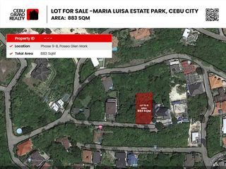 883 SqM Lot for Sale in Maria Luisa Park
