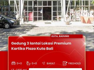 DISEWAKAN GEDUNG 3 LANTAI LOKASI PREMIUM KARTIKA PLAZA KUTA BALI