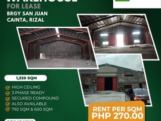 1,320sqm Cainta Warehouse for Lease
