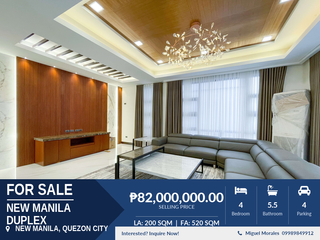 4BR Brand New Duplex House for Sale in New Manila, Quezon City