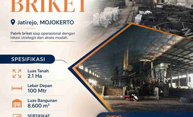 DI JUAL CEPAT PABRIK BRIKET LOKASI JATIREJO - MOJOKERTO