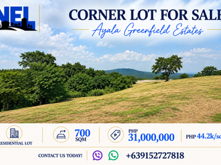 FOR SALE! 700 sqm Corner Lot - Ayala Greenfield Estates with Golf Share