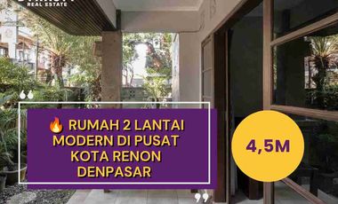 🔥 RUMAH 2 LANTAI Modern di pusat kota Renon Denpasar