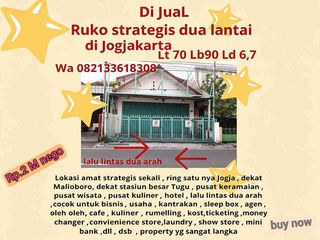 ruko strategis jogja area dekat Malioboro