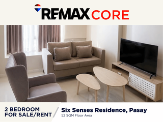 For Sale or Rent: 2 Bedroom Unit in Six Senses Residences Tower 1 near Mall of Asia (MOA) in Pasay City