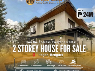Ready For Occupancy |  24M Fully Furnished 2 Storey House & Lot with Swimming Pool For Sale in Itogon Benguest - LSS