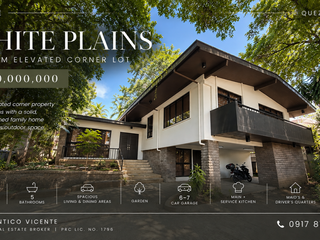 WHITE PLAINS 601sqm ELEVATED CORNER LOT - P150M
