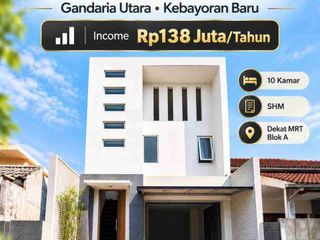 Dijual Rumah Kos Aktif Gandaria Utara Kebayoran Baru, Hanya 600 Meter dari MRT Blok A