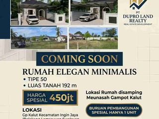 Rumah Elegan Minimalis Type 50 - Aceh Besar (Edisi Terbatas 1 Unit)