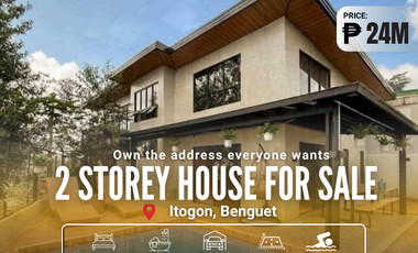 Ready For Occupancy 24M Fully Furnished 2 Storey House & Lot with Swimming Pool For Sale in Itogon Benguest - LSS