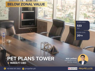 Pet Plans Tower, Makati CBD - Office Unit 20th Floor (Unit A & B)