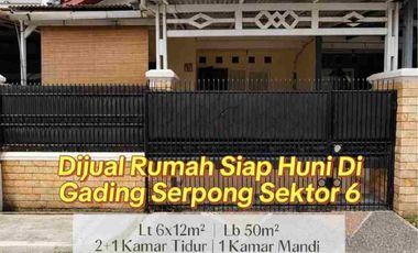 Di Jual Cepat Rumah Gading Serpong Sektor 6 Siap Huni