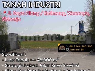 Jual Sewa Tanah Industri Raya Pilang Ketimang Wonoayu Sidoarjo Meiko Abadi 7 Kavling Gudang Bekas Pabrik dekat