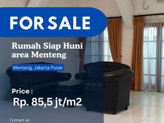 JUAL TANAH BONUS RUMAH SIAP HUNI LOKASI TENANG DI MENTENG JAKPUS