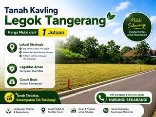 Kavling Murah Legok Hanya 1 Jt-an, Dekat Alun-Alun, SHM